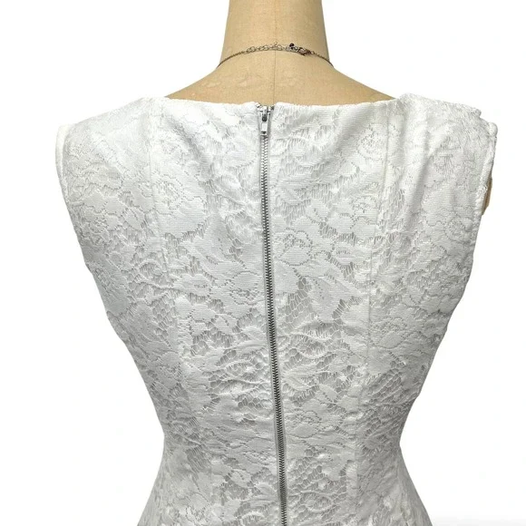 Ethereal Coquette Dainty Fit and Flare Lace Dress Fairy Romantic Elegant Size S - Picture 8 of 11